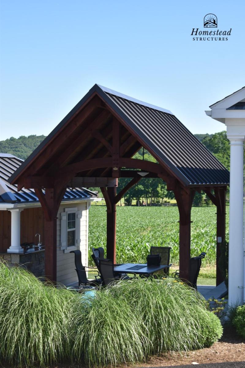 10’ x 14’ Timber Frame Pavilion (#8152) | Homestead Structures